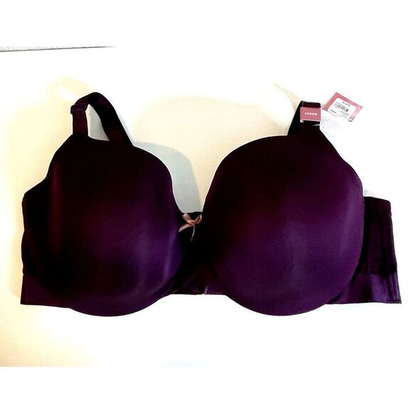 Cacique Lane Bryant Bra Lightly Lined Balconette Underwire Size 42DDD Maroon NWT - Picture 1 of 14